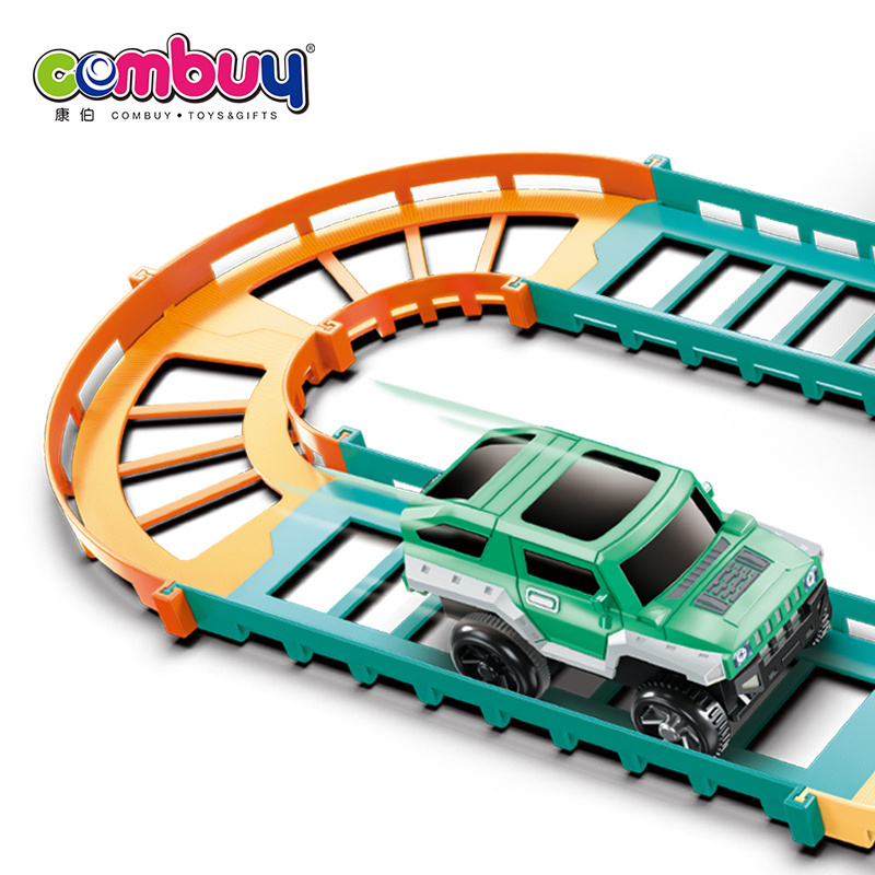 Electric railway assembly DIY rail city track car toys racing