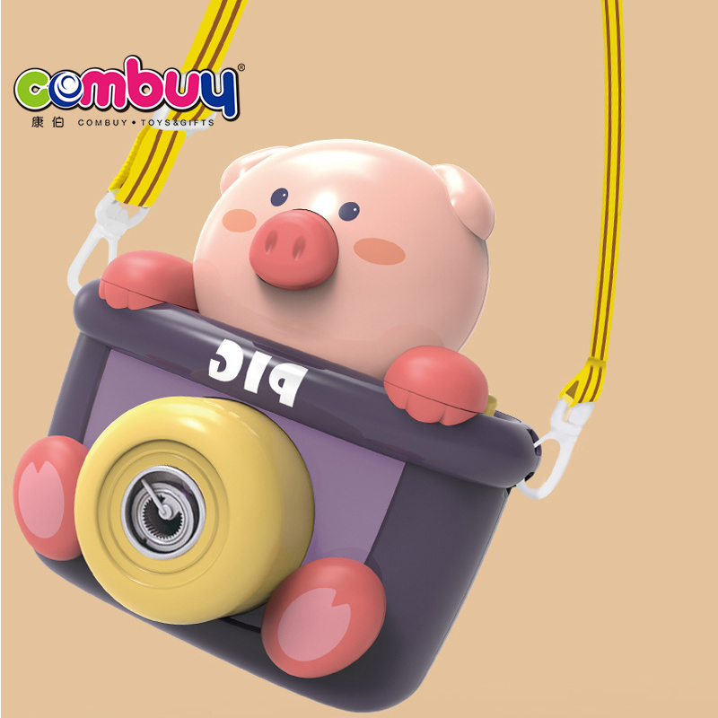 Lovely pig cat toy automatic kids water blowing bubble camera