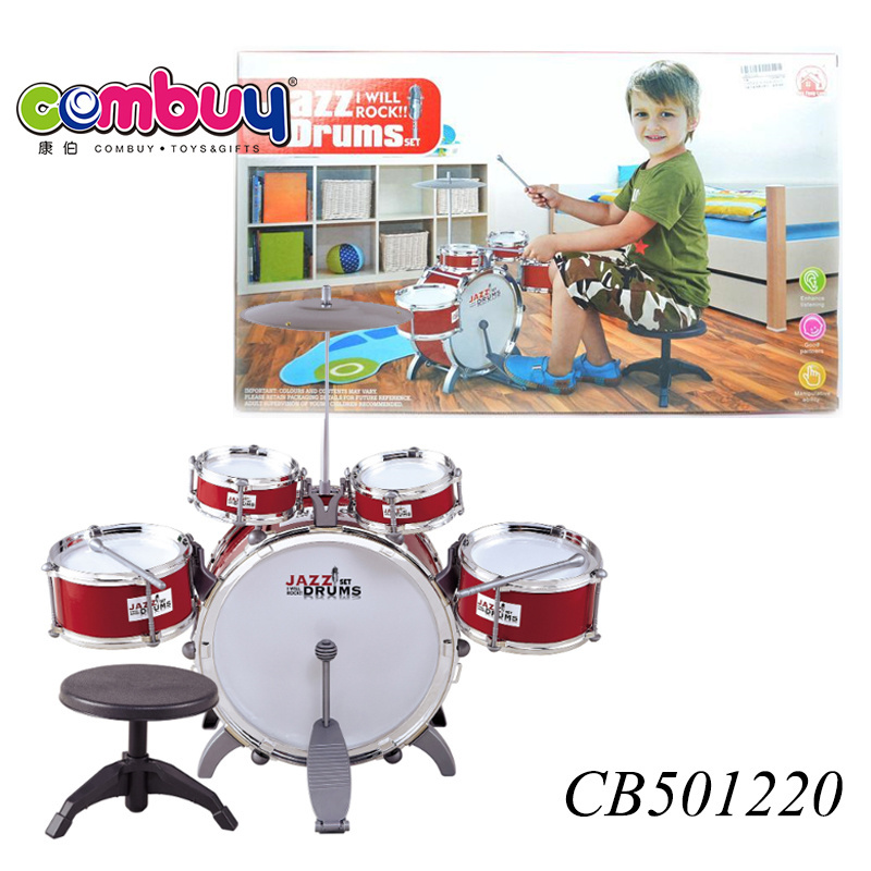 Big size wholesale cheap play musical toy kids jazz drum set