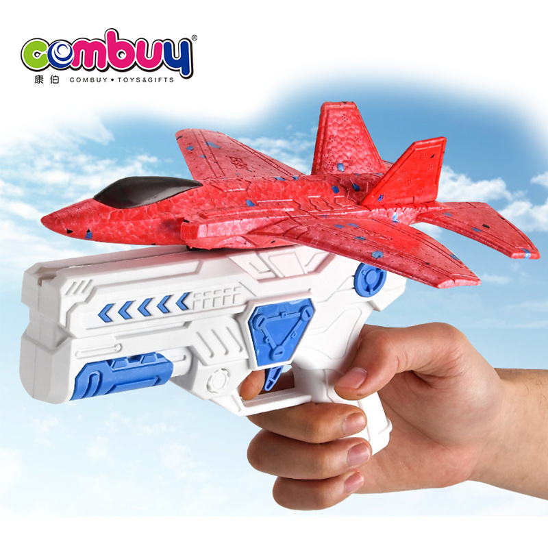 Gliding plane flying ejection gun mini pocket kite toy launcher