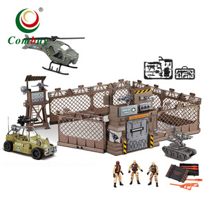 Light music DIY military soldier war toy mini figure set