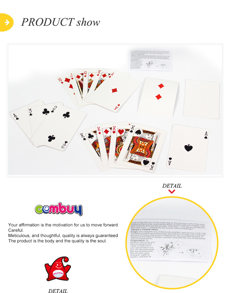 Low price classic easy play game poker set magic trick card