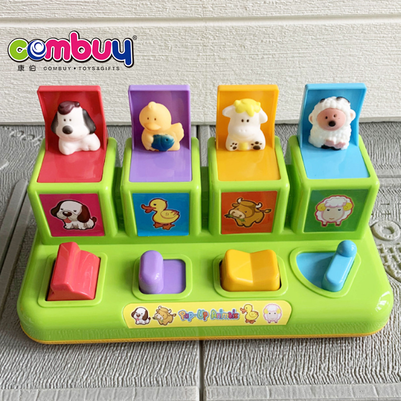 Newest product educational baby play game table musical plastic animal toy