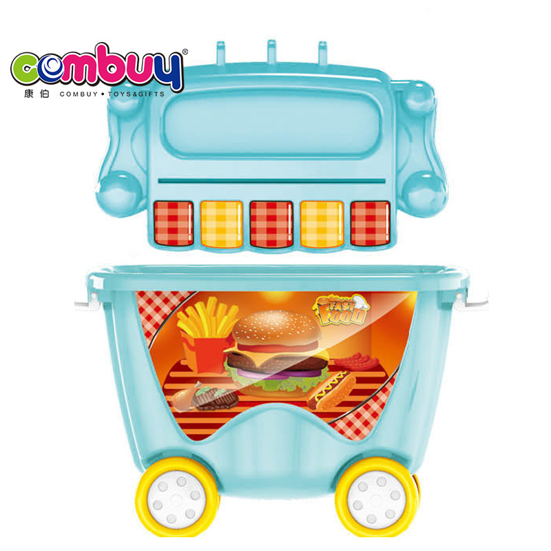 Kitchen pretend play mobile fast food car toys tableware baby set