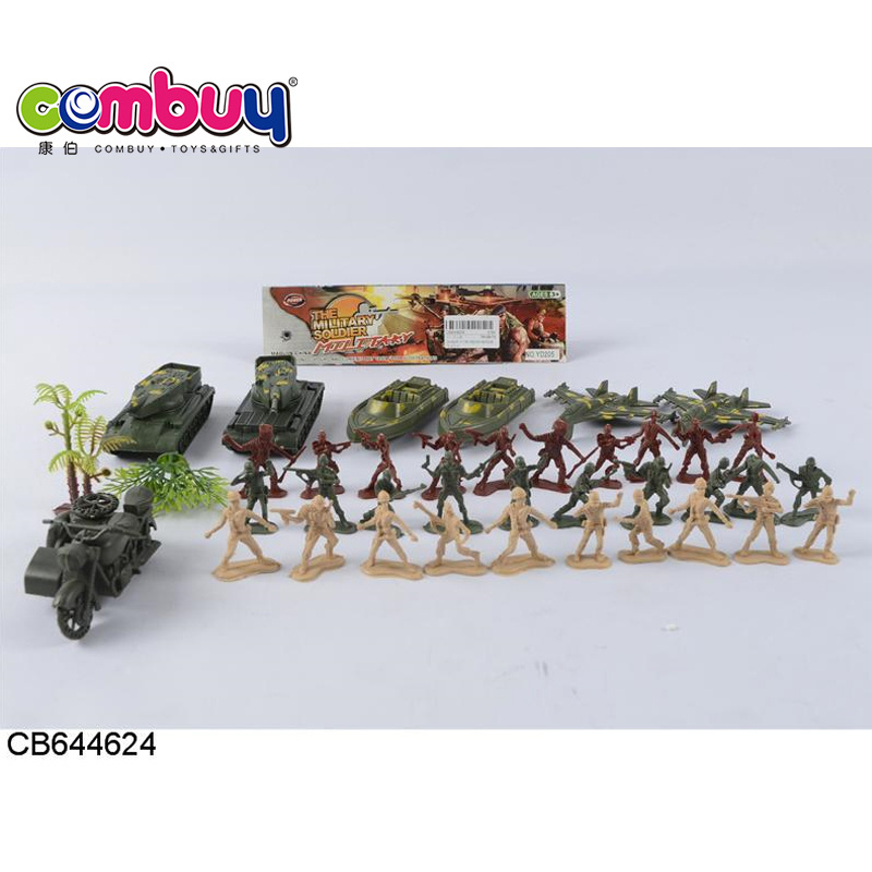 Top selling cheap set kids play soldier base military tank toys