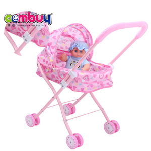 Hot sale 12 inch lovely toys handle baby doll stroller wheels