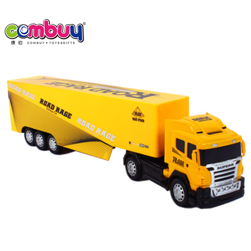 Remote control lighting 4 channel plastic toy rc container truck