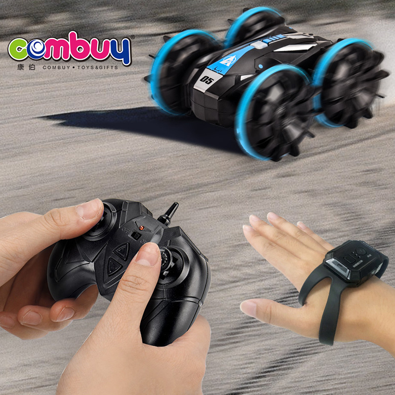 Waterproof rotating stunt remote control drifting 2 in 1 toys rc amphibious car