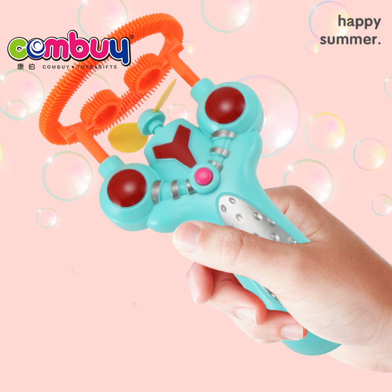 Outdoor kids play automatic blower soap toy bubble gun