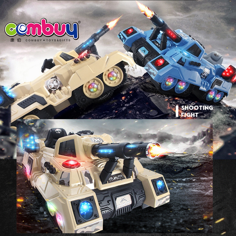 Remote control electric light music battle toy kids ride on tank