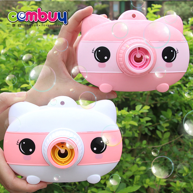 Lighting music one key blowing automatic kids camera toys bubble