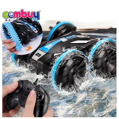 Waterproof rotating stunt remote control drifting 2 in 1 toys rc amphibious car