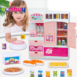 Cooker refrigerator cartoon music kitchen toys play set kids