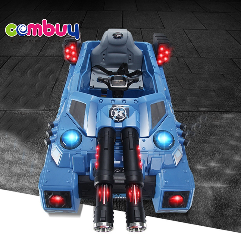 Remote control electric light music battle toy kids ride on tank