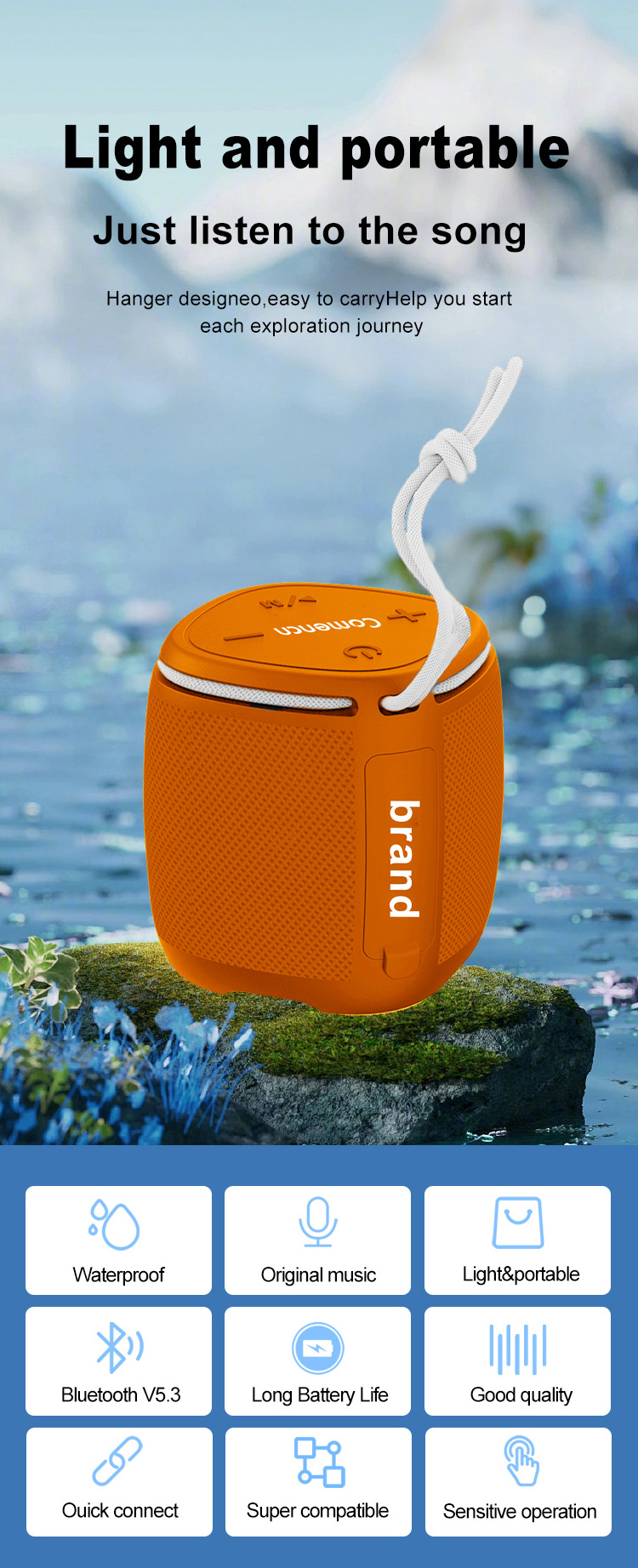 High Quality Professional Bt Wireless 5.1 Speaker Sound Small Mini Portable 5W Wireless Speaker For Outdoor