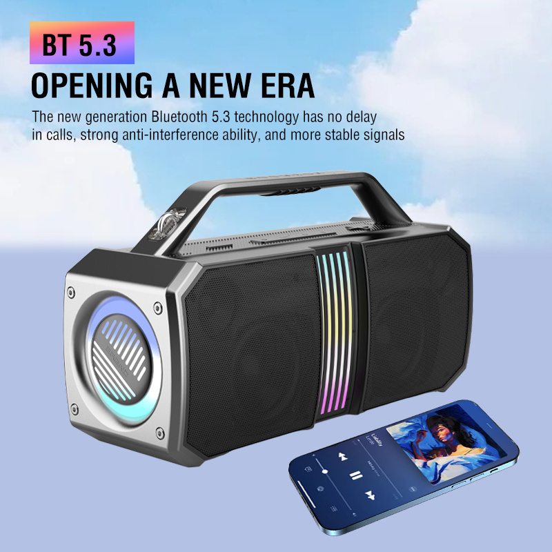 Active Outdoor Audio Portable Waterpoof Bt Bocina Powerful Rechargeable 100W Speaker For Home Theatre System