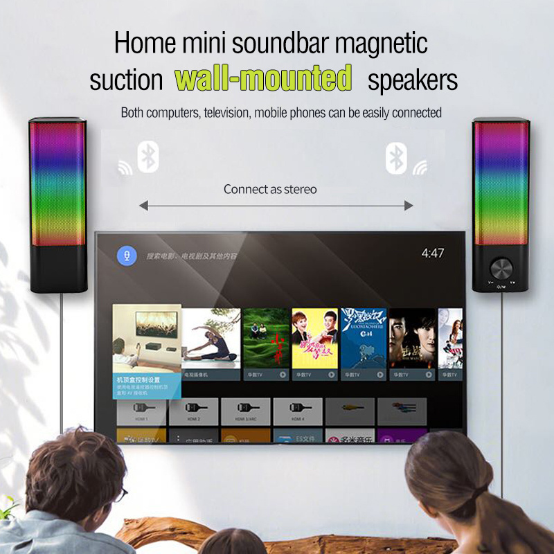 2.0 Home Theater 57Mm Speaker System Bt Original Sub Woofer Digital Sound Box Haut Parleur Computer Speaker