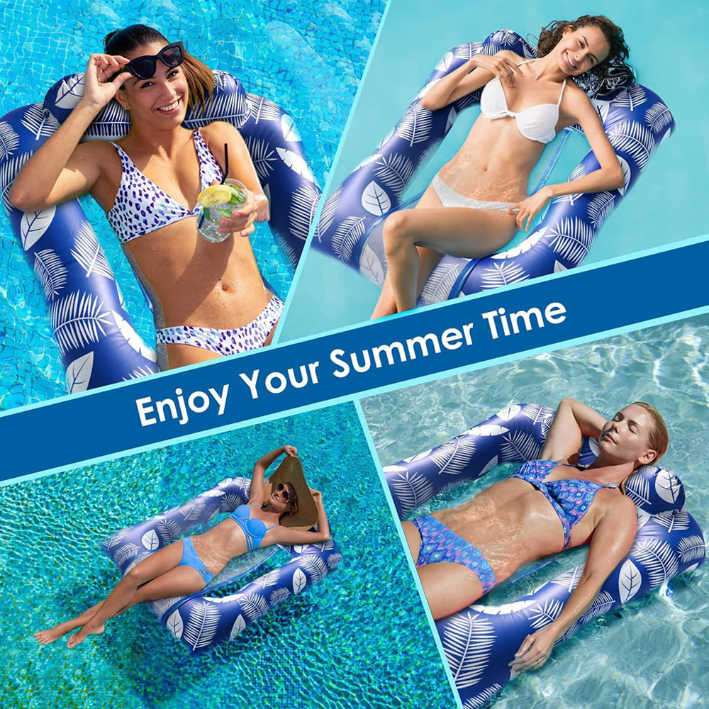 COMCO Water Clip Net Inflatable Floating Row PVC Outdoor Adult Portable Water Hammock Lounger