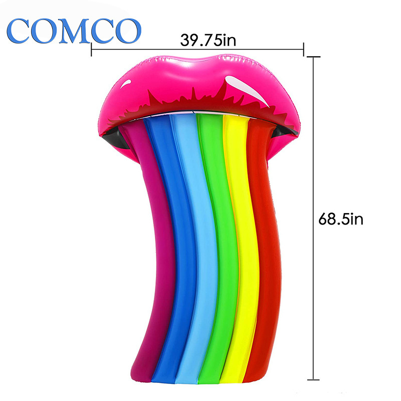 Best Quality Inflatable Swim Pool Raft Rainbow Mouth Water Raft Pool Float Toys Large Swimming Lounger