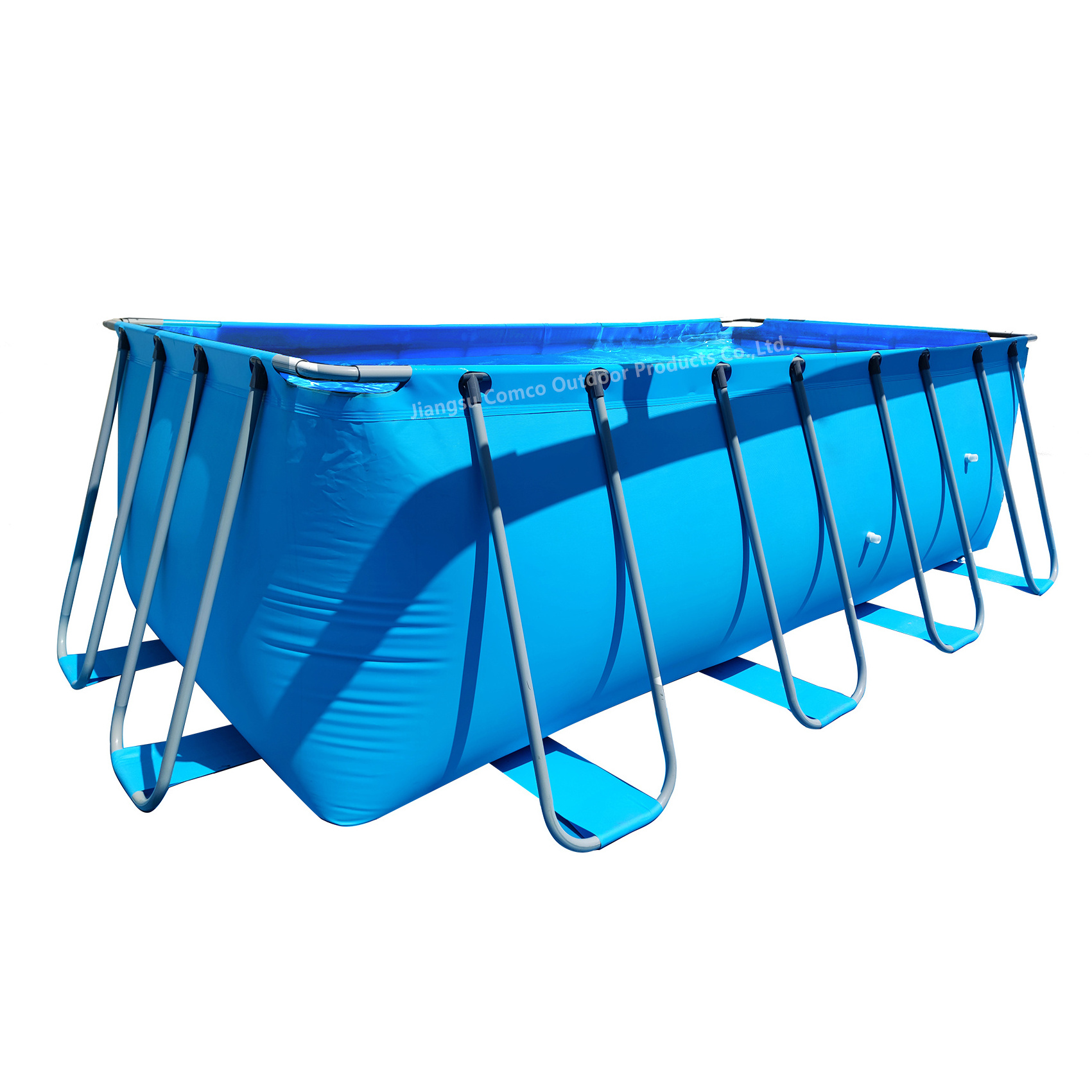 Large Outdoor Garden Family Adult Above Ground PVC Coated Tarpaulin Collapsible Portable Rectangle  Metal Frame Swimming Pools