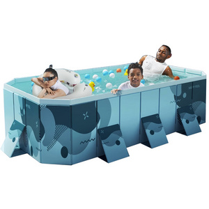 Multifunctional PVC No Inflation Folding Pools Ground Rectangle Swimming Patent Pools Large Family Paddle Big Fun Pool