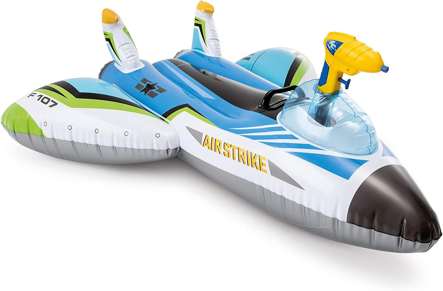 Water Gun Plane Ride-On Pool Toy Inflatable Jet Ski Spray Water Float Ride-On Beach Game Summer Outdoor Inflatable Child Float