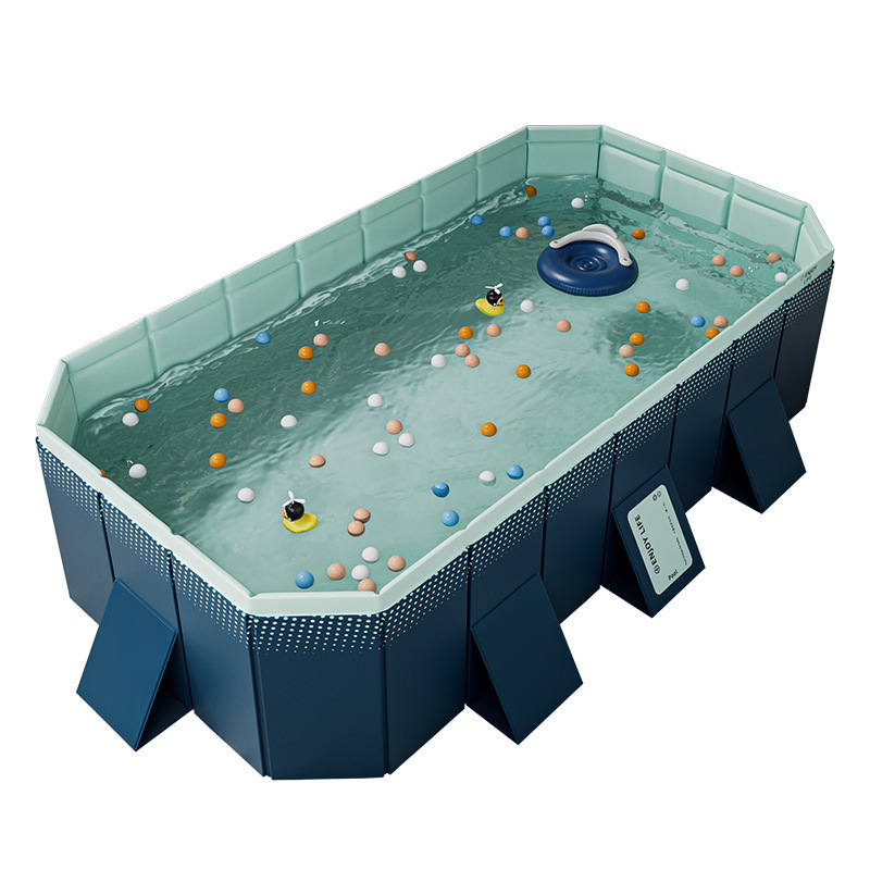 Multifunctional PVC No Inflation Folding Pools Ground Rectangle Swimming Patent Pools Large Family Paddle Big Fun Pool