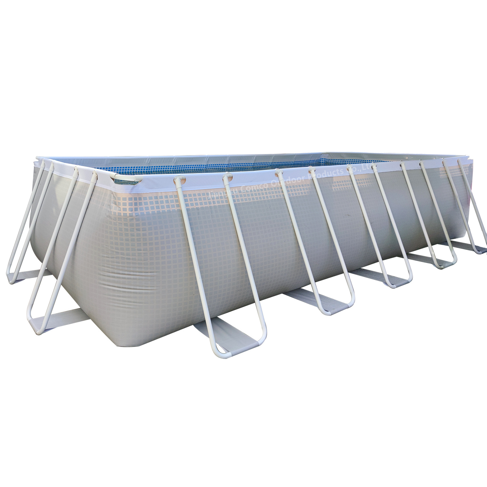 Large Outdoor Garden Family Adult Above Ground PVC Coated Tarpaulin Collapsible Portable Rectangle  Metal Frame Swimming Pools