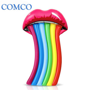 Best Quality Inflatable Swim Pool Raft Rainbow Mouth Water Raft Pool Float Toys Large Swimming Lounger