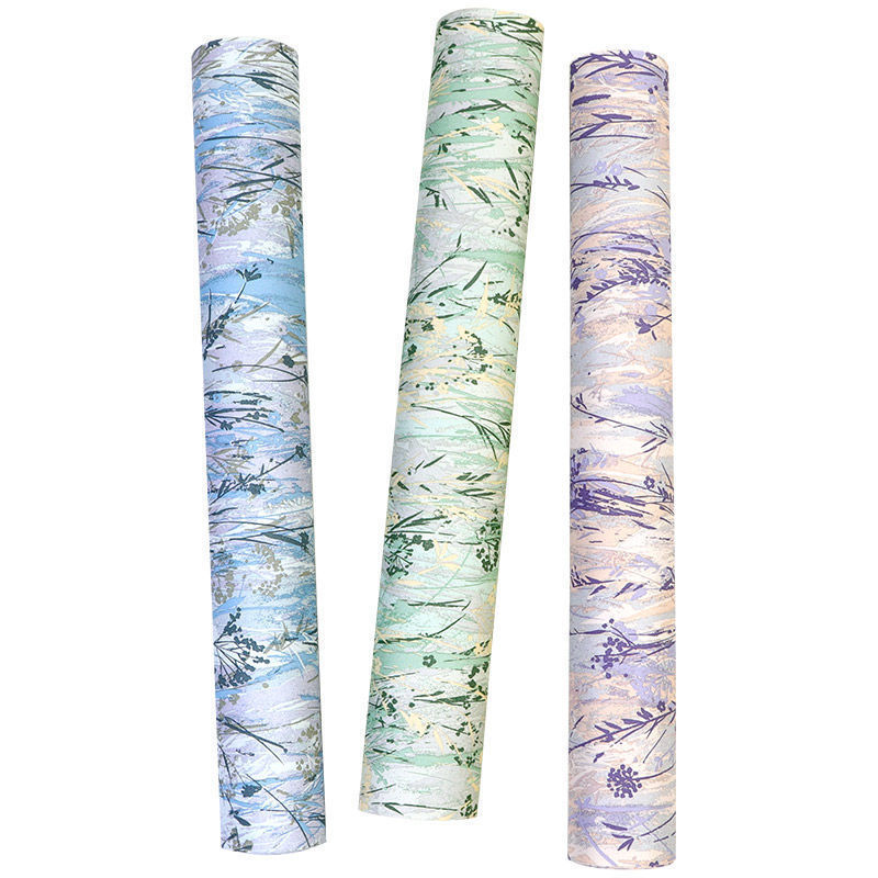 Modern Rustic Floral Plants Wallpaper Rolls Home Decoration Living Room Bedroom Non Woven Wall Coating Green Blue Purple