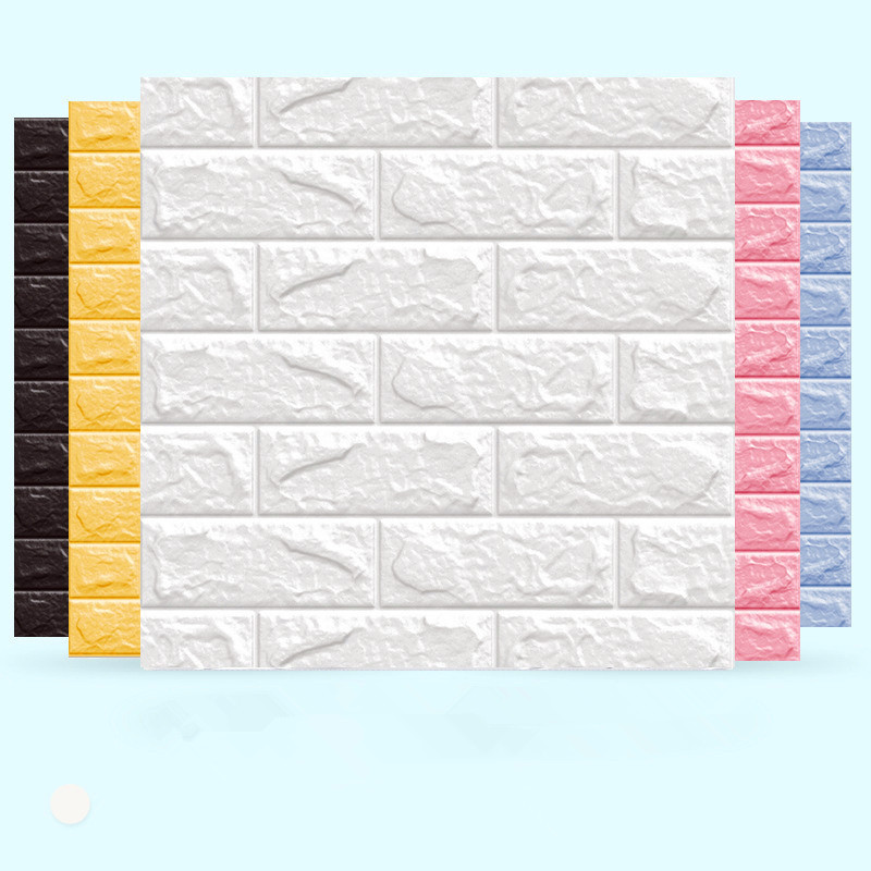 3d three-dimensional wall paste wallpaper self-adhesive background wall foam brick decoration waterproof refurbished stickers