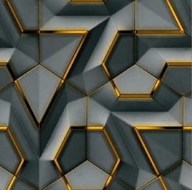 Modern Interior Design Home Decor New Arrival Household PVC 3D Interior Coating Wall Paper Geometric Indoor Wall Panel