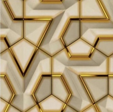 Modern Interior Design Home Decor New Arrival Household PVC 3D Interior Coating Wall Paper Geometric Indoor Wall Panel