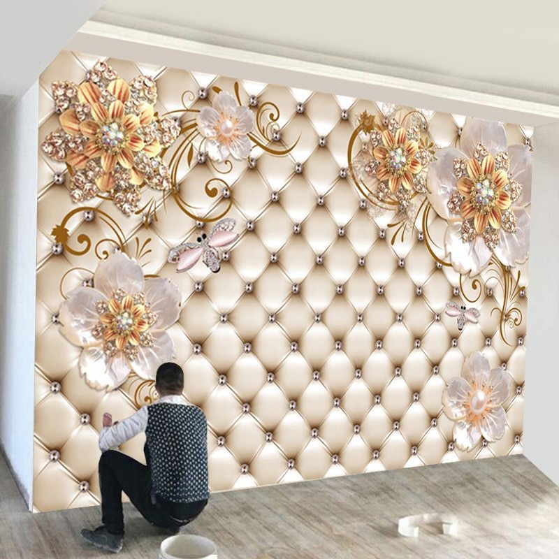 Customized Wholesale 3D Mural wallpaper Cloth Background TV Wall Paper