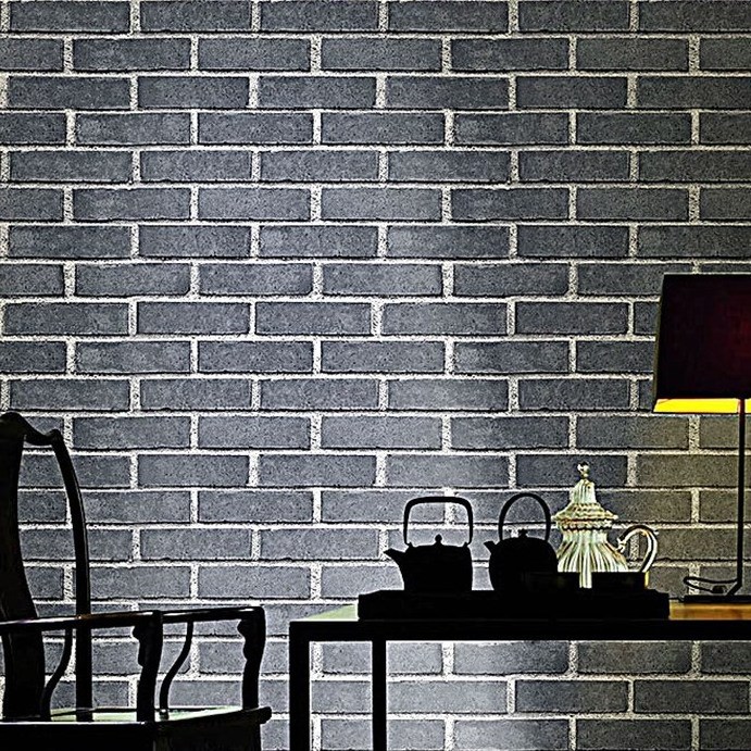 Chinese brick pattern brick wallpaper 3D clothing store living room, restaurant, bar, coffee shop, barber shop wallpaper