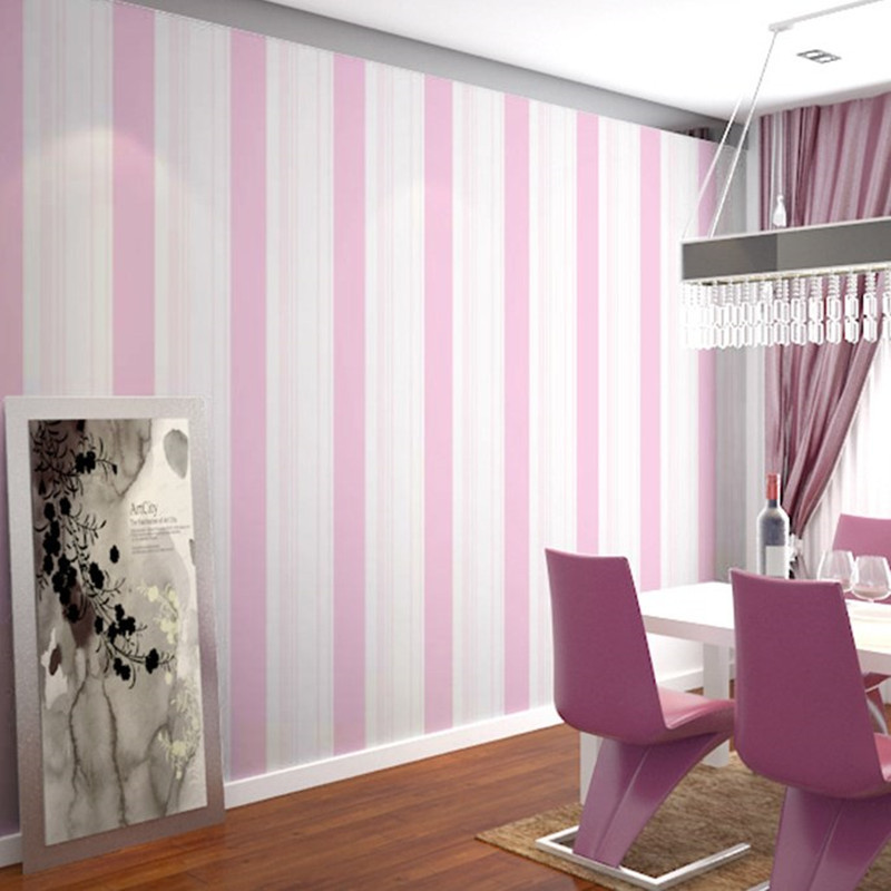 Simple Modern Mediterranean Vertical Stripe Home Decoration Children's Room Wallpaper Non woven Fabric Wallpaper