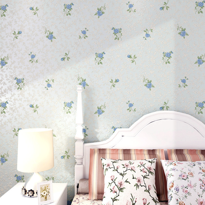 Hot Non woven wallpaper Fresh small floral countryside Warm and romantic girl room Wedding room Bedroom living room wallpaper