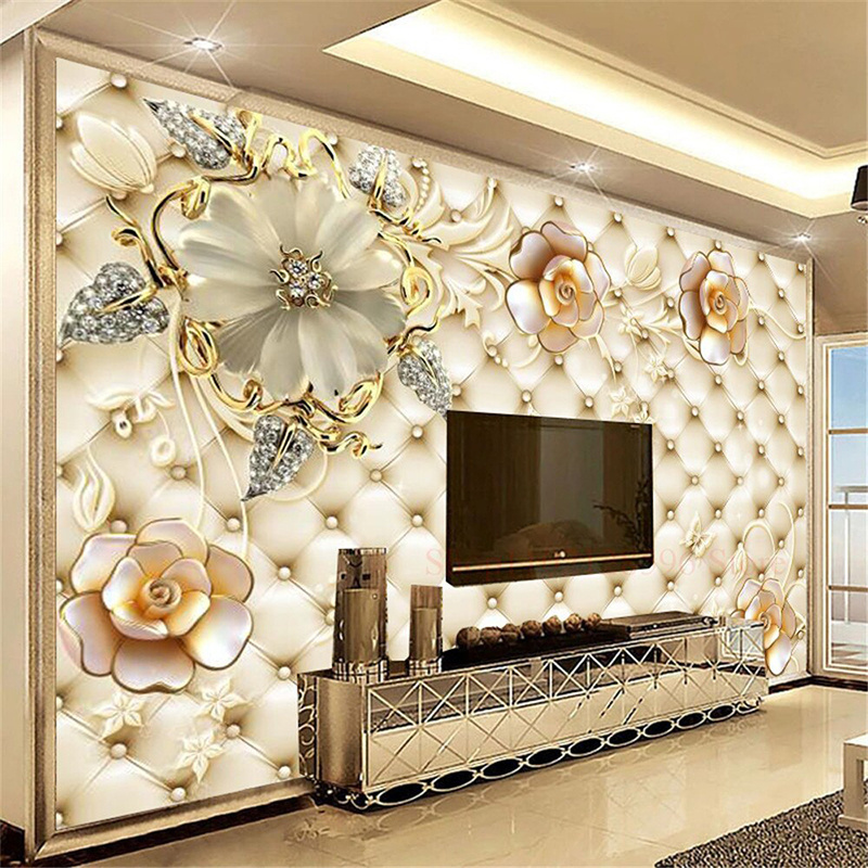 Customized Wholesale 3D Mural wallpaper Cloth Background TV Wall Paper