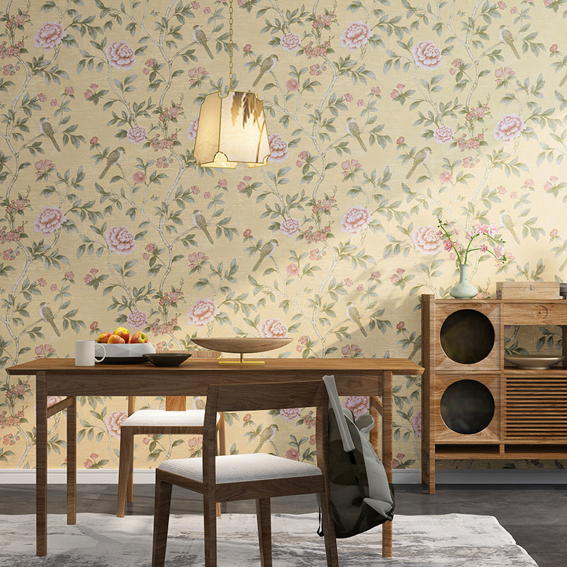 Classic Chinese Trees and Flowers Non Woven Wall papers Decor Wallpaper wall bedroom Living Room  peel and stick wallpaper