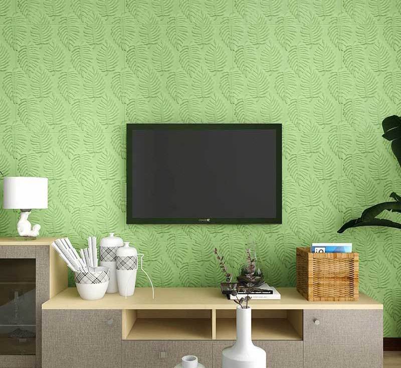 Modern Home Decoration Self Adhesive Leaves Waves Wall Panels Wall Interior 3D Foam Room Design