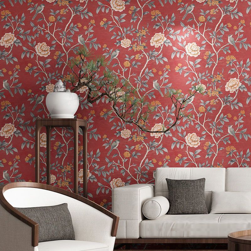 Classic Chinese Trees and Flowers Non Woven Wall papers Decor Wallpaper wall bedroom Living Room  peel and stick wallpaper