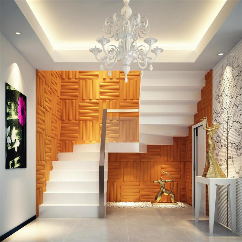 Household Moisture-proof Modern Wall Panels Interior 3D PVC Home Decorations Sticker,Plastic Wall Paper