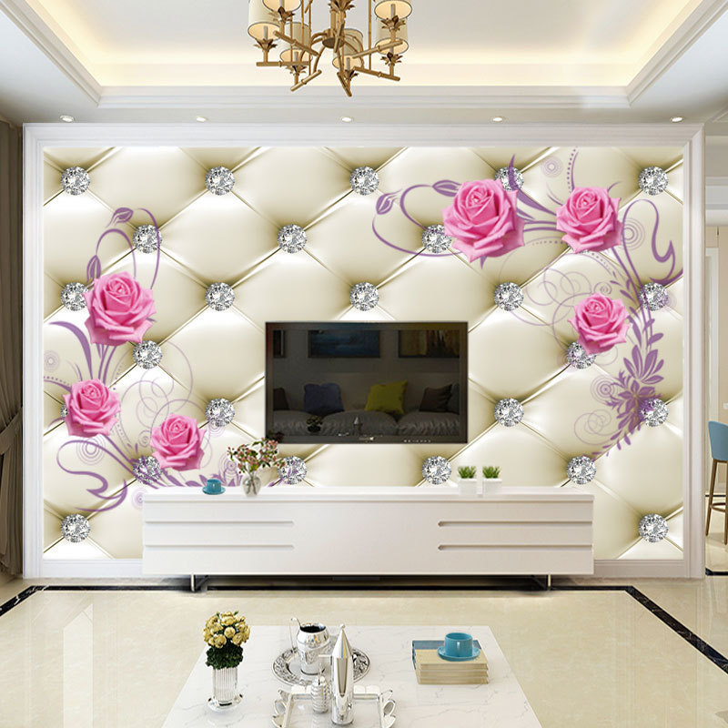 Customized Wholesale 3D Mural wallpaper Cloth Background TV Wall Paper