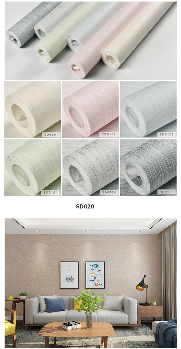 Plain and environmentally friendly non-woven fabric stone stripe wallpaper for hotel engineering public decor wallpaper