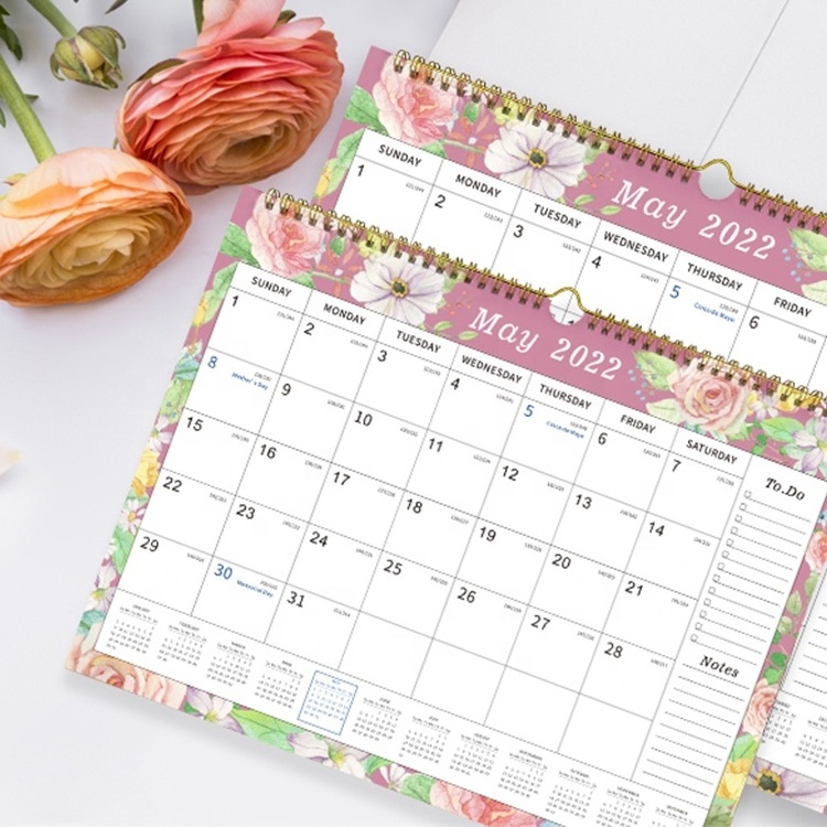 Full Color Personalized Calendars Custom Printing Wall Calendar 2024 For Home Office