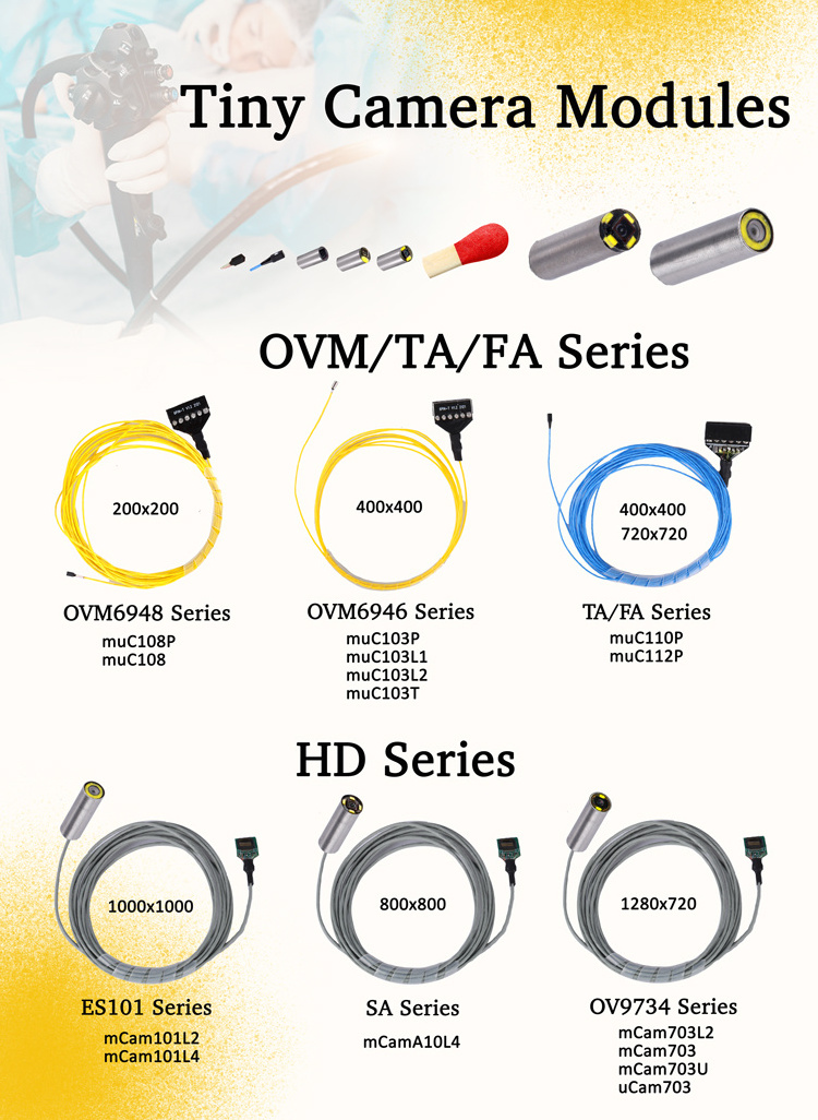 720P OV9734 3.9mm diameter 1280x720 sensor medical endoscope camera module with six leds waterproof usb uvc