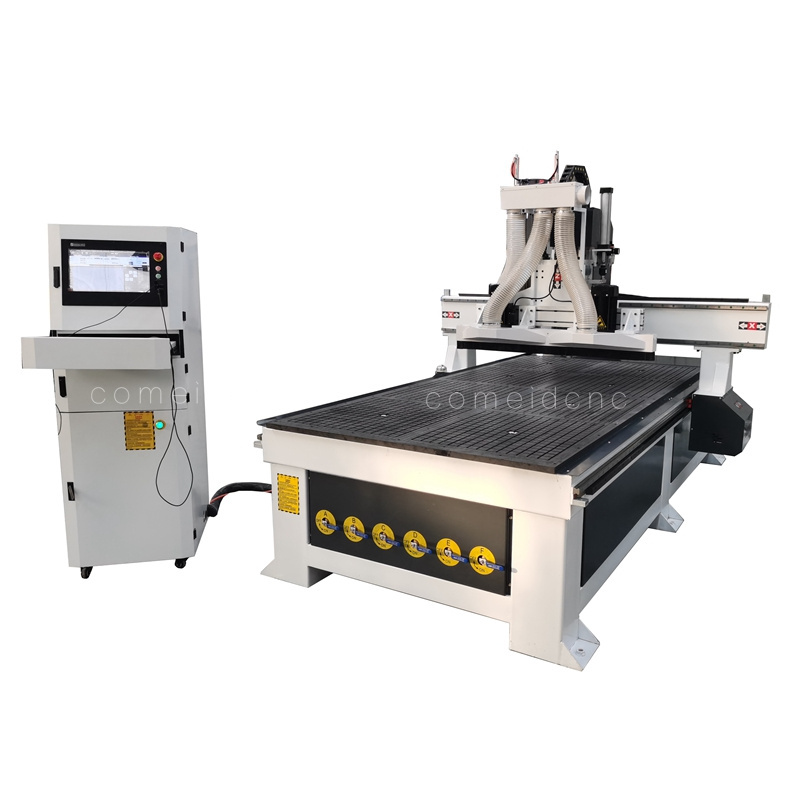 High precision wood cutting CNC copy router drilling machine with multi heads drills