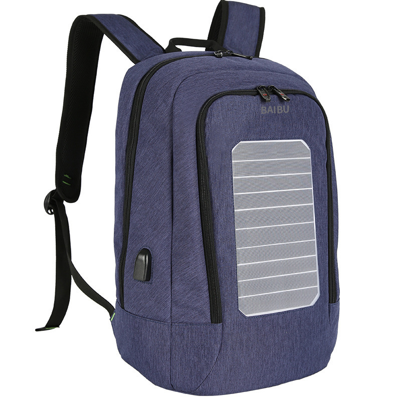 Newest waterproof solar panel power backpack with anti-theft zipper