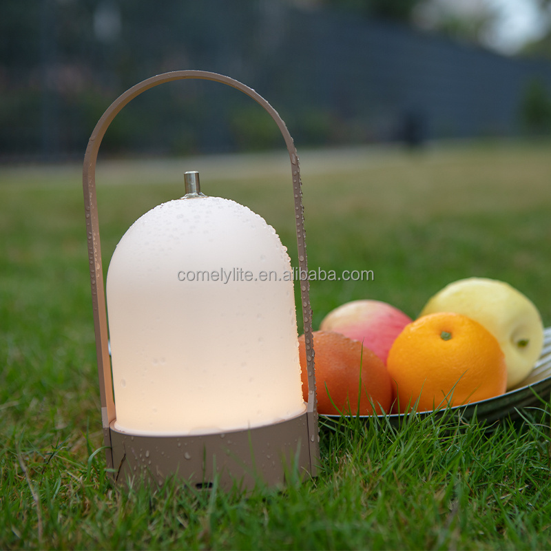 Modern Luxury Gold Decorative Table Light 4000mAh Rechargeable Cordless 3000K LED Camping Lantern