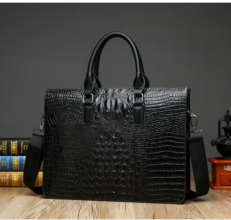 2021 new crocodile pattern men's hard attache briefcases fashion luxury briefcase multifunctional laptop bags